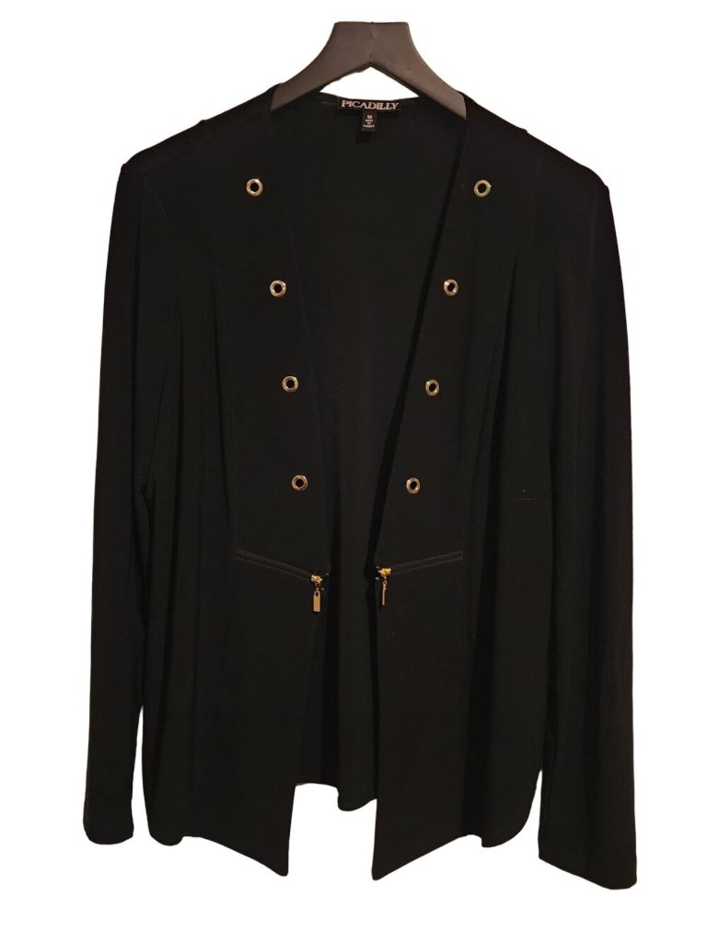 PICADILLY Black Gold Blazer Type Jacket Womens size M